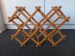 * Vintage harmonica wijnrek hout jaren 70 *, Gebruikt, 5 tot 15 flessen, Ophalen of Verzenden, Minder dan 50 cm
