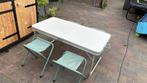 compacte campingtafel met 4 opvouwbare krukjes, Caravans en Kamperen, Ophalen of Verzenden, Zo goed als nieuw, Campingtafel