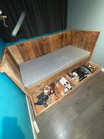 jongens bed steigerhout, Gebruikt, Eenpersoons, Bruin, Steigerhout