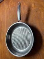 Fissler Koekenpan Ribbelbodem - Zware Kwaliteit, Gebruikt, Inductieplaat, Ophalen of Verzenden, Rvs