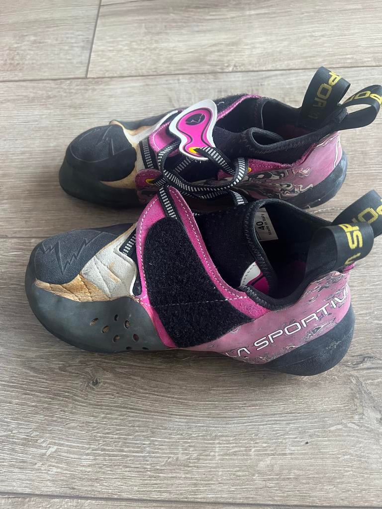 La Sportiva Solution klimschoenen - Maat 40, Sport en Fitness, Klimsport, Ophalen of Verzenden, Gebruikt, Klimsportschoenen