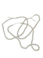 Parelketting voor man/vrouw, zilveren slot. Diverse lengtes, Sieraden, Tassen en Uiterlijk, Kettingen, Verzenden, Wit, Nieuw, Met edelsteen
