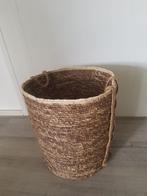 2 Manden met witte rand - hoog - 45x49 cm, Huis en Inrichting, Woonaccessoires | Schalen en Manden, Ophalen, Mand, Rond, Zo goed als nieuw