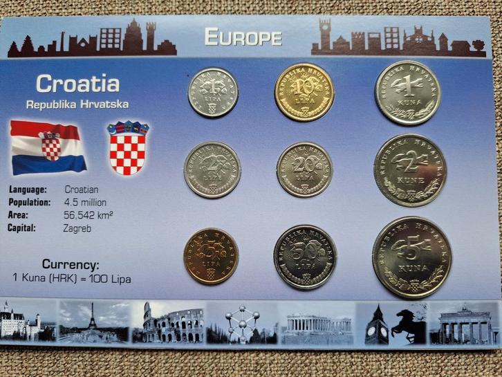 Muntset Kroatië kuna UNC, Postzegels en Munten, Munten | Europa | Niet-Euromunten, Setje, Overige landen, Ophalen of Verzenden