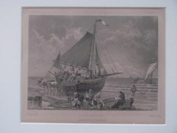 Scheveningen - antieke gravure beschikbaar voor biedingen