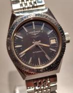 Longines diver horloge, Ophalen of Verzenden, Gebruikt, Leer, Overige merken