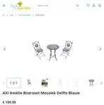 AXI Amélie Bistroset Mozaïek Delfts Blauw (NIEUW in doos), Tuin en Terras, Overige materialen, Rond, Nieuw, Ophalen of Verzenden
