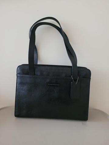 Emmy Wieleman leren tas zwart  beschikbaar voor biedingen