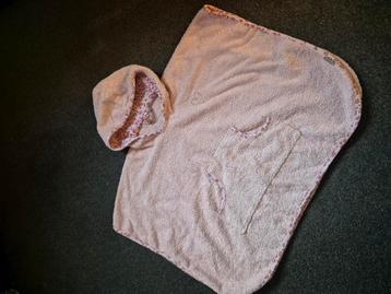 Zacht roze badcape mt 86/92 van bebe-jou. beschikbaar voor biedingen
