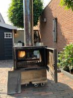 Hout kachel doorkijkhaard, Huis en Inrichting, Kachels, Ophalen, Gebruikt, Houtkachel, Inbouw