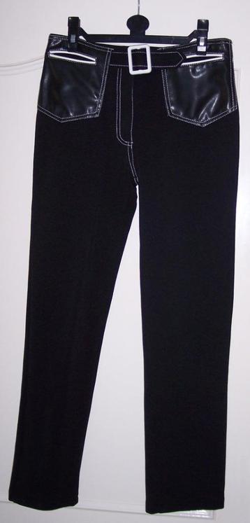 Legging Broek XS S 34 36 Zwart met Zwart PVC ( Jool ) beschikbaar voor biedingen