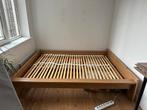 Bedframe 160x200 - Tweepersoonsbed, Huis en Inrichting, Ophalen, Gebruikt, Bruin, Tweepersoons