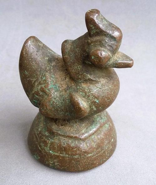 18 - 19 de eeuw Massief Bronzen Opium Gewicht Hintha Vogel, Antiek en Kunst, Antiek | Koper en Brons, Brons, Ophalen of Verzenden