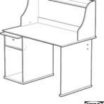 IKEA Hemnes bureau wit, Huis en Inrichting, Bureaus, Gebruikt, Ophalen, Bureau