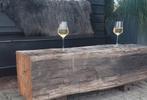 Meerpaaltafels,buitentafel,terrastafel,loungetafel, Ophalen, Zo goed als nieuw, Rechthoekig, Hout