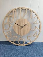 Houten klok (diameter  50 cm), Ophalen of Verzenden, Zo goed als nieuw