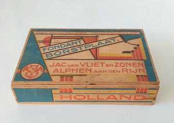 Art Deco Reclame Kistje V. VLIET Haagse Amsterdamse School beschikbaar voor biedingen