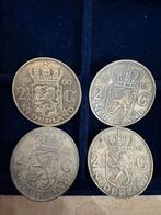 Juliana 2,5 Gulden 1960 & 1963, Postzegels en Munten, Munten | Nederland, Koningin Juliana, Zilver, Ophalen of Verzenden, Losse munt