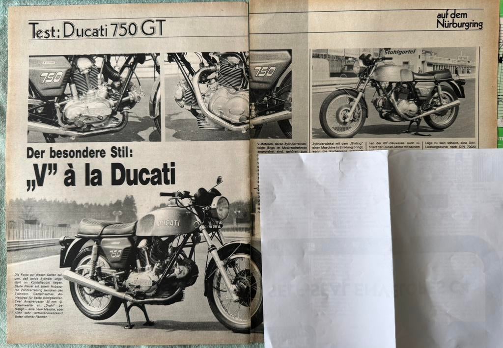 Test 1972 Ducati 750GT, Verzenden, Zo goed als nieuw, Motoren