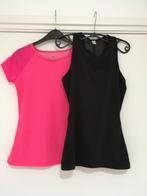 2 SPORTSHIRTS MT. 36 MERK ADIDAS + RUKKA, Kleding | Dames, Sportkleding, Adidas, Zwart, Ophalen of Verzenden, Zo goed als nieuw