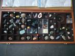 Mineralenverzameling in Houten Kist, Ophalen of Verzenden