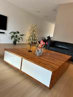 Grote vierkante salontafel met lades, Ophalen, Gebruikt, 50 tot 100 cm, 100 tot 150 cm