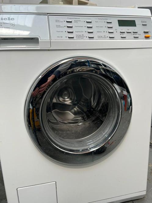 Uitgebreide Miele wasmachine 7 kilo en 1600 toeren, Witgoed en Apparatuur, Wasmachines, Zo goed als nieuw, Voorlader, 6 tot 8 kg