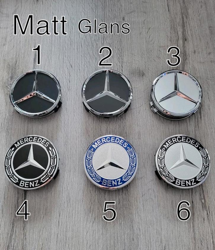 Mercedes naafdoppen naafkappen 75mm 68mm 60mm NIEUW, Auto diversen, Wieldoppen, Nieuw, Ophalen of Verzenden