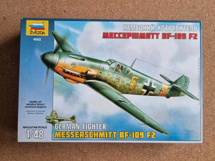Zvezda BF-109 F2 1:48 - is aan begonnen, Hobby en Vrije tijd, Modelbouw | Vliegtuigen en Helikopters, Gebruikt, Vliegtuig, Groter dan 1:72