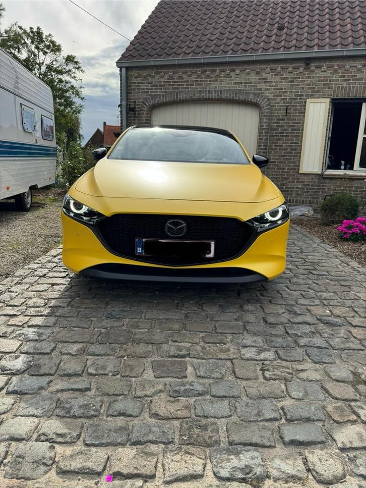 Mazda 3 AT e-skyactive-x 186PK exclusive line, Auto's, Mazda, 360° camera, ABS, Achteruitrijcamera, Adaptieve lichten, Adaptive Cruise Control