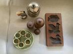 Vintage Eierdopjes met schaal/Rook setje/ Speculaas plank, Antiek en Kunst, Ophalen of Verzenden