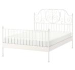 Ikea Leirvik Bed 140x200, Ophalen, Wit, Tweepersoons, 140 cm