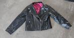 Meisjes Lederlook Bikerjasje Zwart 122/128, Ophalen of Verzenden, Zo goed als nieuw, Meisje, Jas