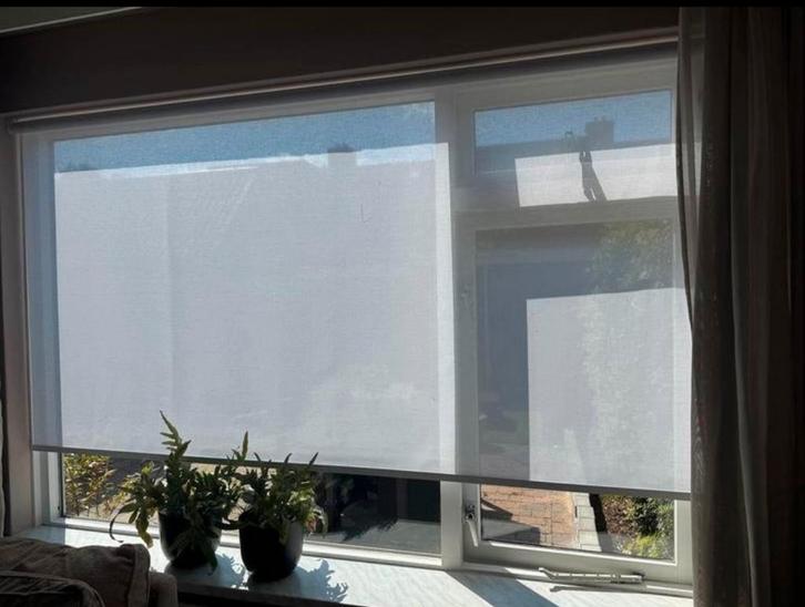 Rolgordijn, Huis en Inrichting, Stoffering | Gordijnen en Lamellen, Zo goed als nieuw, 150 tot 200 cm, Wit, Ophalen