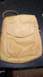 Burkley Leren Rugzak Okergeel, Overige merken, 25 tot 40 cm, Ophalen of Verzenden, Zo goed als nieuw