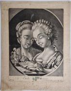 Mezzotint van een tekenles uit de 18e eeuw, Antiek en Kunst, Ophalen of Verzenden