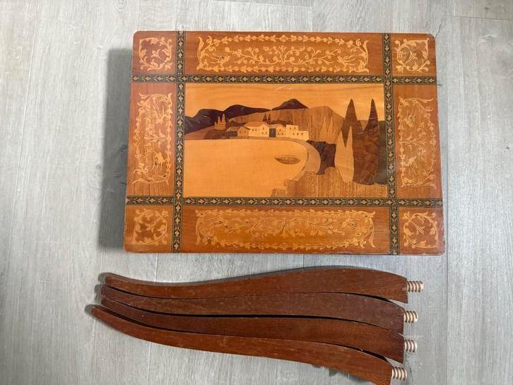 Italiaans Muziektafeltje / Bijzettafeltje - Handgemaakt, Antiek en Kunst, Antiek | Overige Antiek, Ophalen of Verzenden