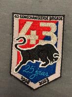 Arm embleem 43 mechbrig 25 jaar, Verzenden, Landmacht, Nederland, Embleem of Badge