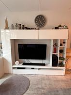 Tecnos mediawand – 4-delig wit hoogglans, Ophalen, Gebruikt, 200 cm of meer, 150 tot 200 cm