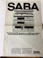 Oude advertentie SABA (Hi-Fi), 1940 tot 1960, Nederland, Knipsel(s), Verzenden