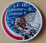 Patch - Polish Air Force F-16 Winter Falcon Swirl, Verzamelen, Luchtvaart en Vliegtuigspotten, Verzenden, Zo goed als nieuw, Patch, Badge of Embleem