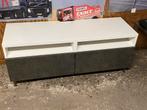IKEA Besta TV meubel met donkergrijze ladefronten., Huis en Inrichting, Ophalen, Overige materialen, Strak, 100 tot 150 cm