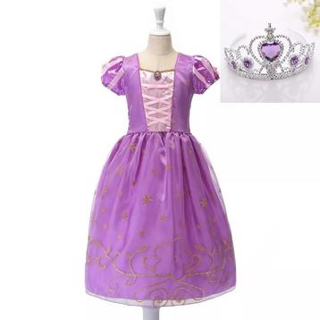 Rapunzel jurk + GRATIS tiara *AANBIEDING* 86 tm 128