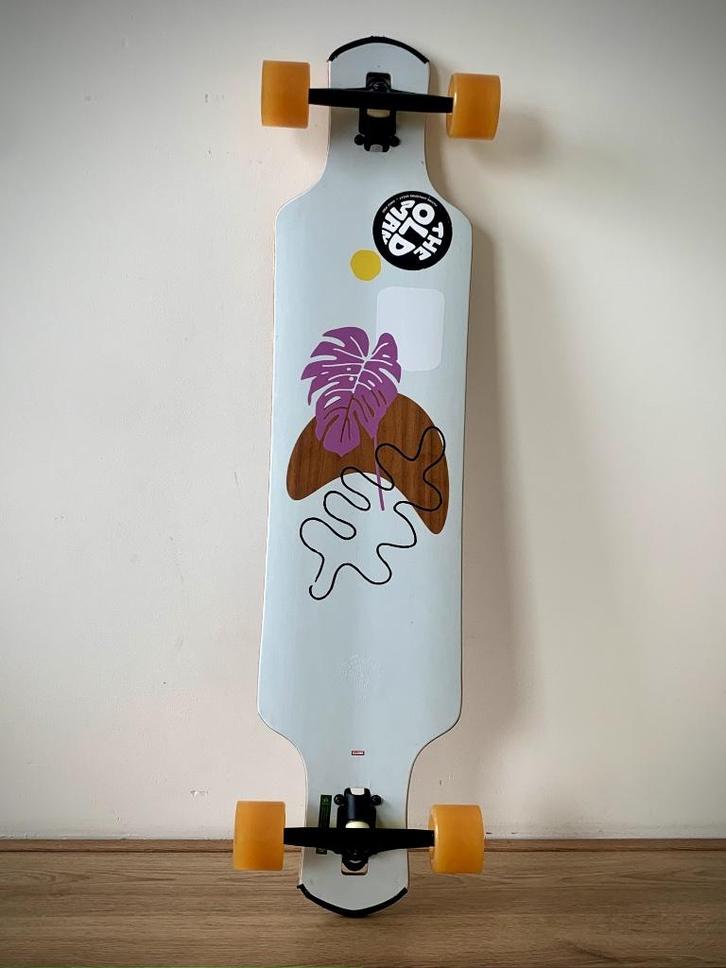 Longboard Globe Geminon 40 inch Walnut (102cm) - izgst, Sport en Fitness, Skateboarden, Gebruikt, Skateboard, Longboard, Ophalen