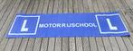 L  REKLAME MOTORRIJSCHOOL  L  DOEK GROOT, Ophalen of Verzenden, Gebruikt, Motoren