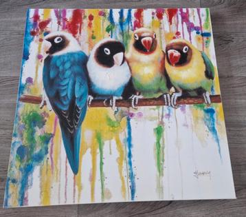 Schilderij Parrot Friends canvas beschikbaar voor biedingen
