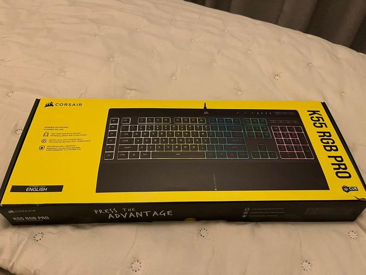 Corsair K55 RGB Pro Gaming Toetsenbord, Computers en Software, Toetsenborden, Zo goed als nieuw, Gaming toetsenbord, Ophalen of Verzenden