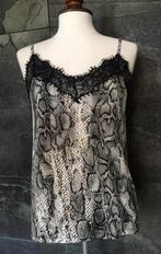 Amisu top kant zwart slangenprint NIEUW Maat S, Zwart, Nieuw, Ophalen of Verzenden, Maat 36 (S)