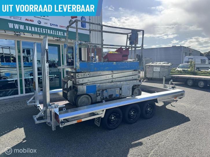 Machinetransporter 400x180 verstelbare rijplaten 3500kg 3-as, Auto diversen, Aanhangers en Bagagewagens, Nieuw