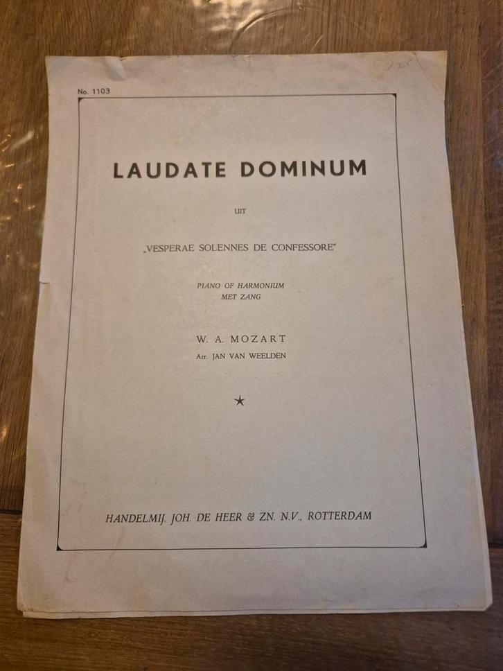 Laudate Dominum W.A. Mozart, Muziek en Instrumenten, Bladmuziek, Gebruikt, Artiest of Componist, Klassiek, Piano, Ophalen of Verzenden
